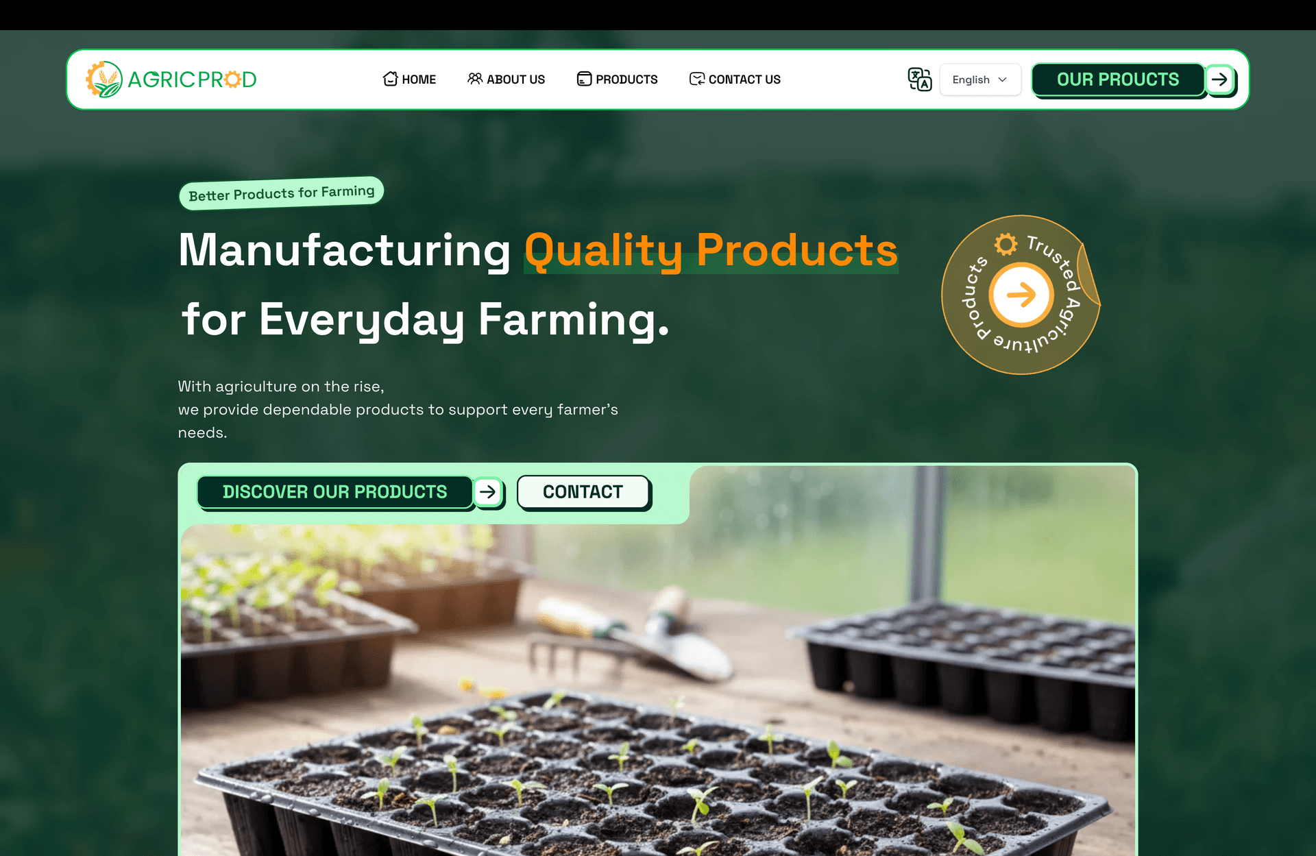 Agricultural Company Website preview