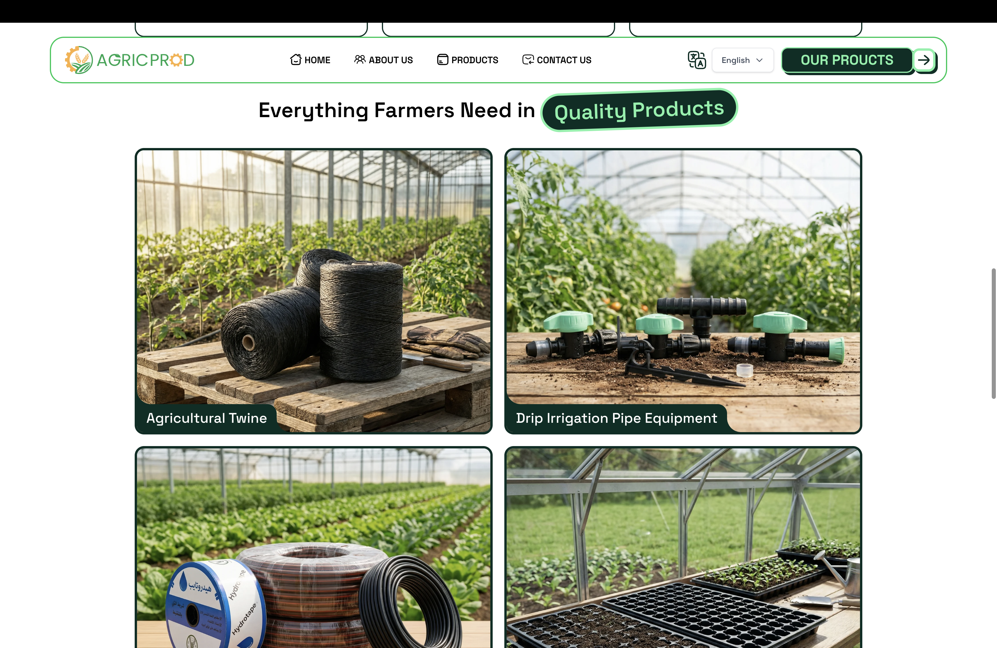 Agric-Prod: Agricultural Company Website: screenshot 3